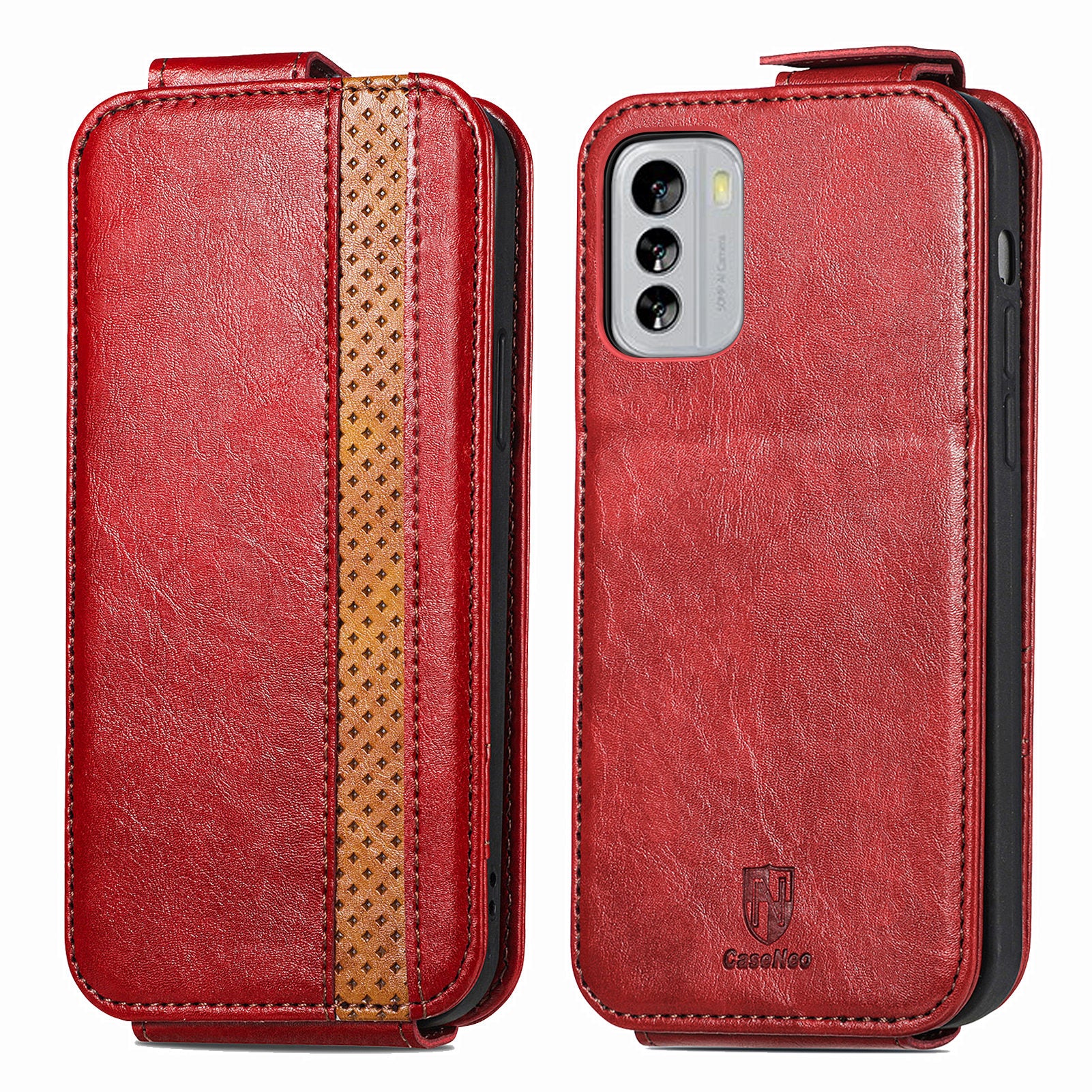 CASENEO 003 Series For Nokia G60 5G Splicing PU Leather Flip Phone Case Stand Card Holder Well-protected Phone Cover CASENEO 003 Series For Nokia G60 5G Splicing PU Leather Flip Phone Case Stand Card Holder Well-protected Phone Cover